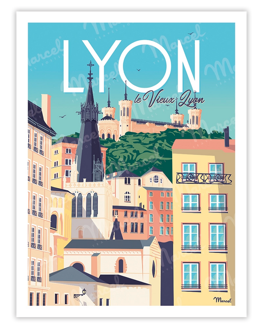 Affiche LYON "Le Vieux Lyon"