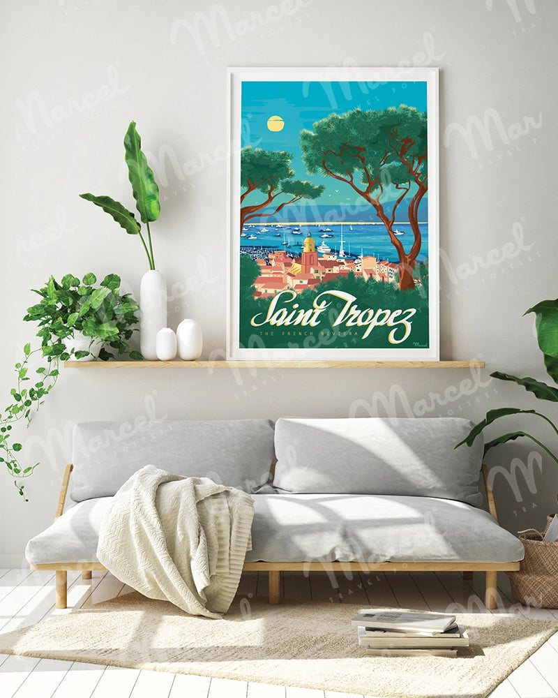 Affiche SAINT-TROPEZ "The French Riviera"