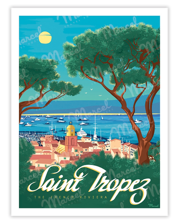 Affiche SAINT-TROPEZ "The French Riviera"
