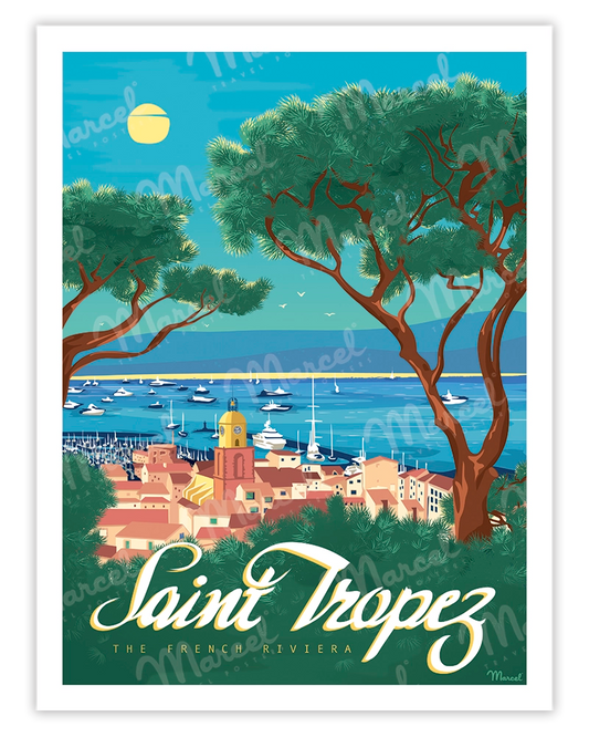 Affiche SAINT-TROPEZ "The French Riviera"
