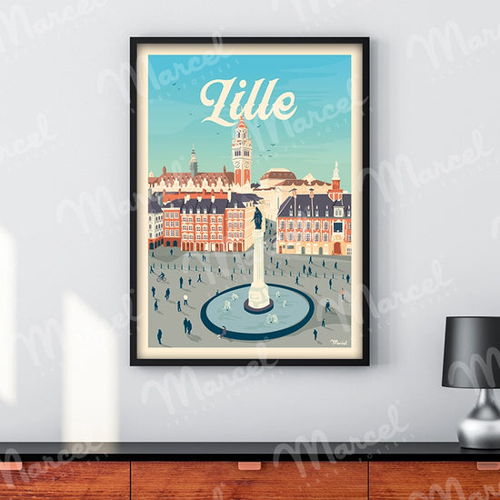 Affiche LILLE "La Grand'Place"