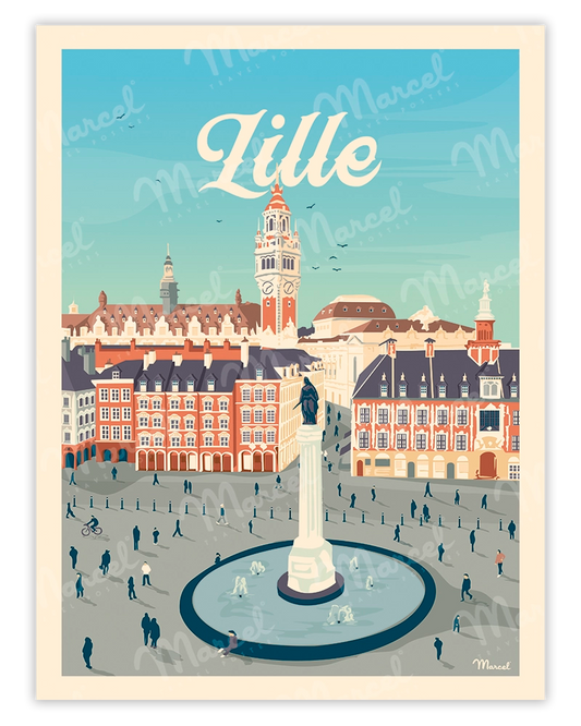 Affiche LILLE "La Grand'Place"