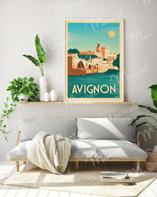 Affiche AVIGNON "La Cité des Papes"