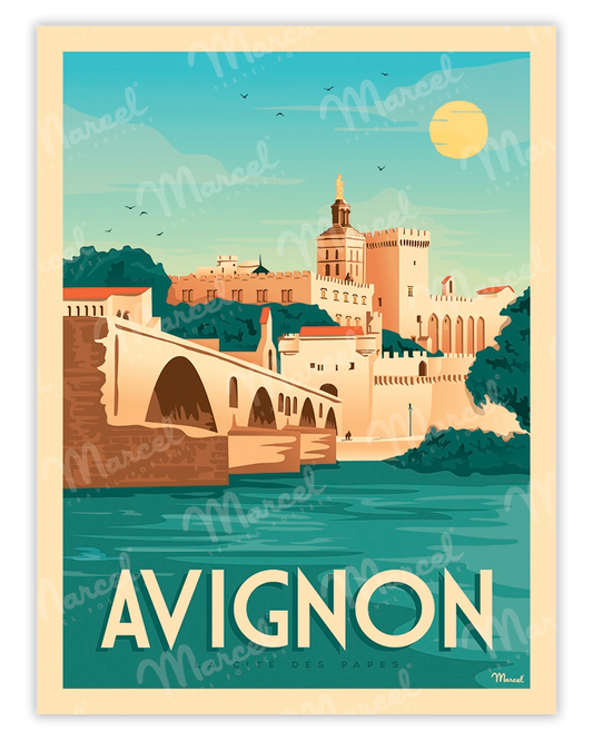 Affiche AVIGNON "La Cité des Papes"