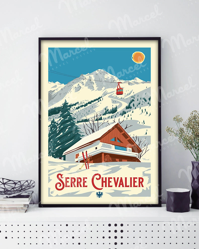 Affiche SERRE CHEVALIER "Le Chalet"