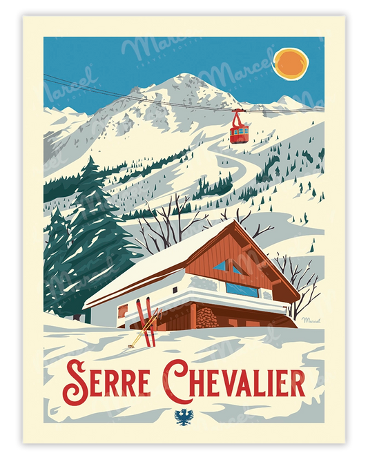 Poster SERRE CHEVALIER "The Chalet"