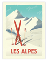 Poster THE ALPS "The Red Skis"