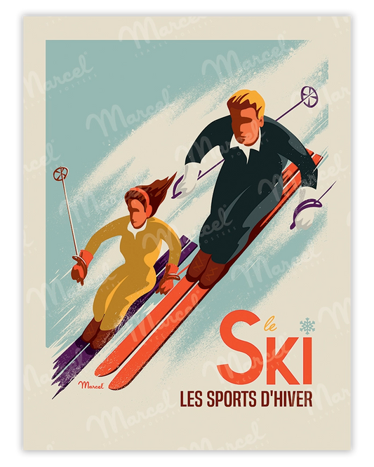 "The Skiers" poster