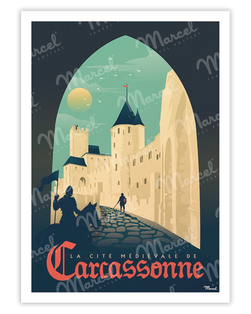 Affiche CARCASSONNE "La Cité Médiévale"