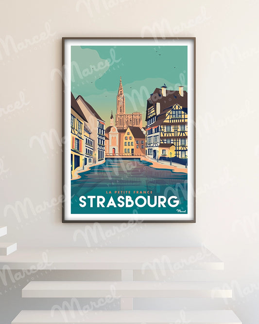 Affiche STRASBOURG "La Petite France"
