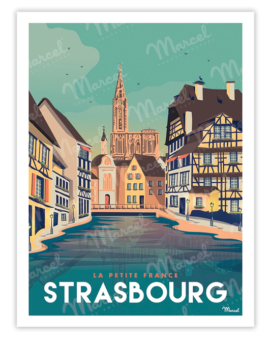 Affiche STRASBOURG "La Petite France"