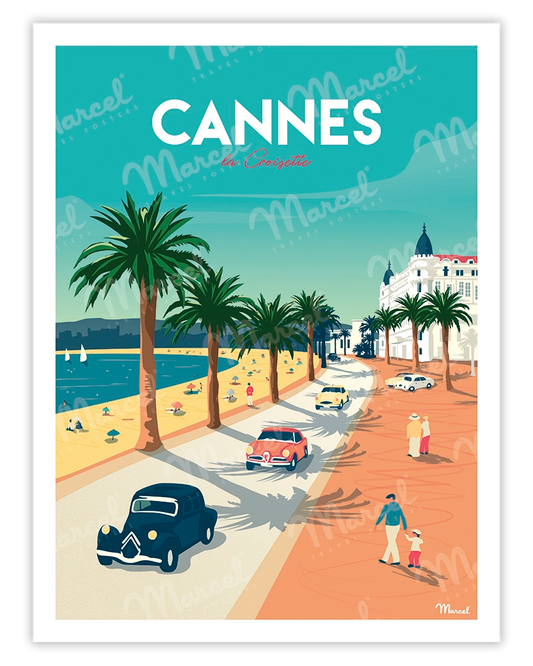 Affiche CANNES " La Croisette "