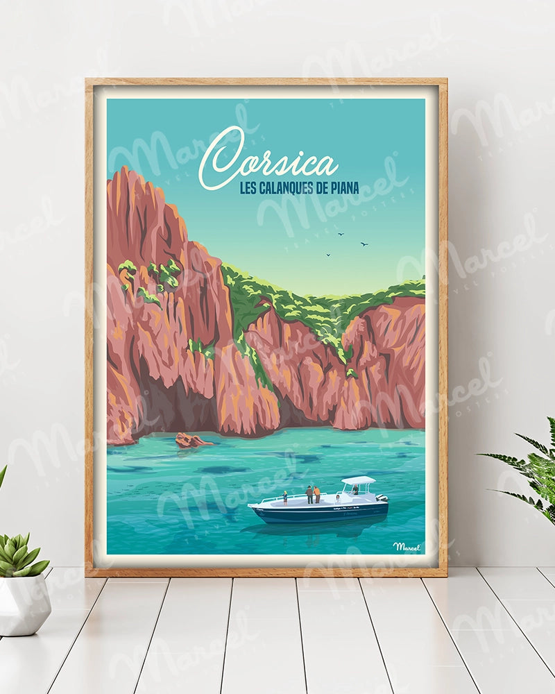 Affiche CORSICA " Calanques de Piana "