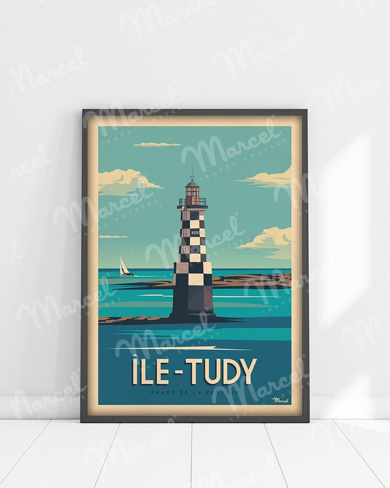 Affiche ILE-TUDY "Phare de la Perdrix"