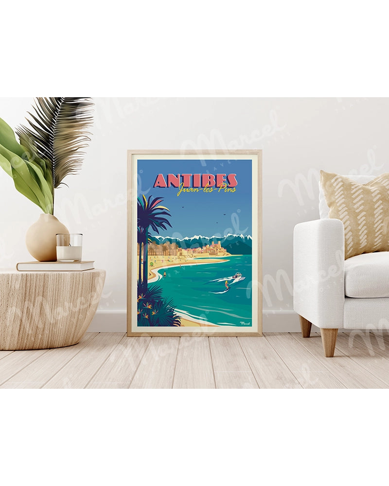 Affiche ANTIBES "Juan-Les-Pins"