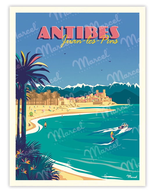 Affiche ANTIBES "Juan-Les-Pins"