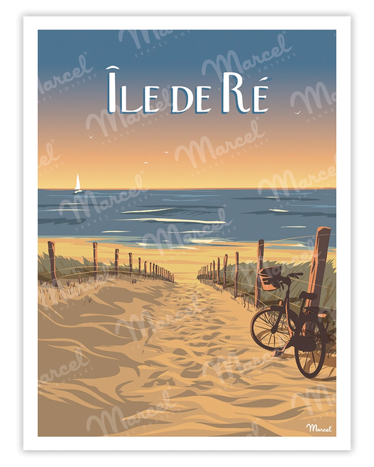 Poster ISLE OF RÉ "Bois-Plage"