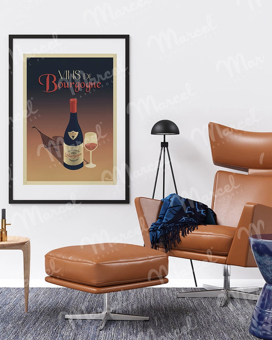 Affiche "Vins de BOURGOGNE"