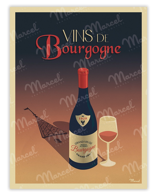 Affiche "Vins de BOURGOGNE"