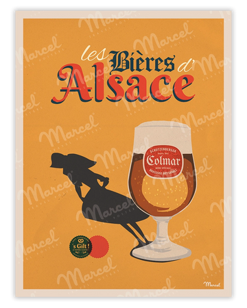 Affiche "Bières d'ALSACE"