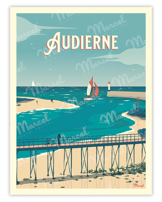 Affiche AUDIERNE "La Passerelle"