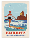 BIARRITZ Retrosurf "Basque Coast" poster