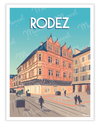 Affiche RODEZ "Place de l’Olmet"