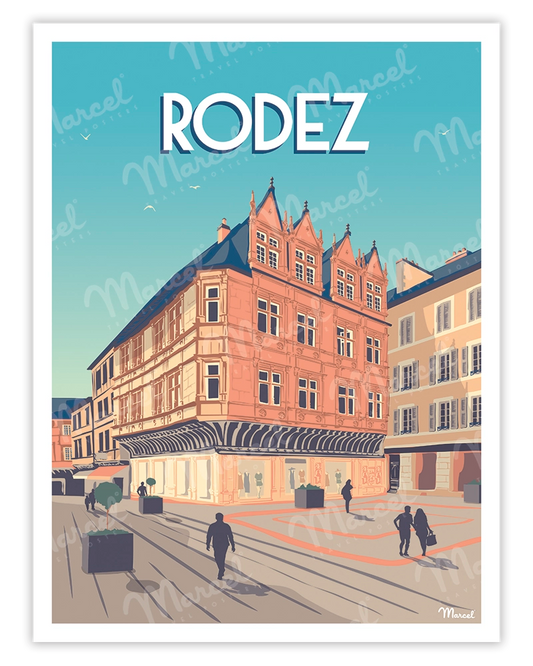 Affiche RODEZ "Place de l’Olmet"