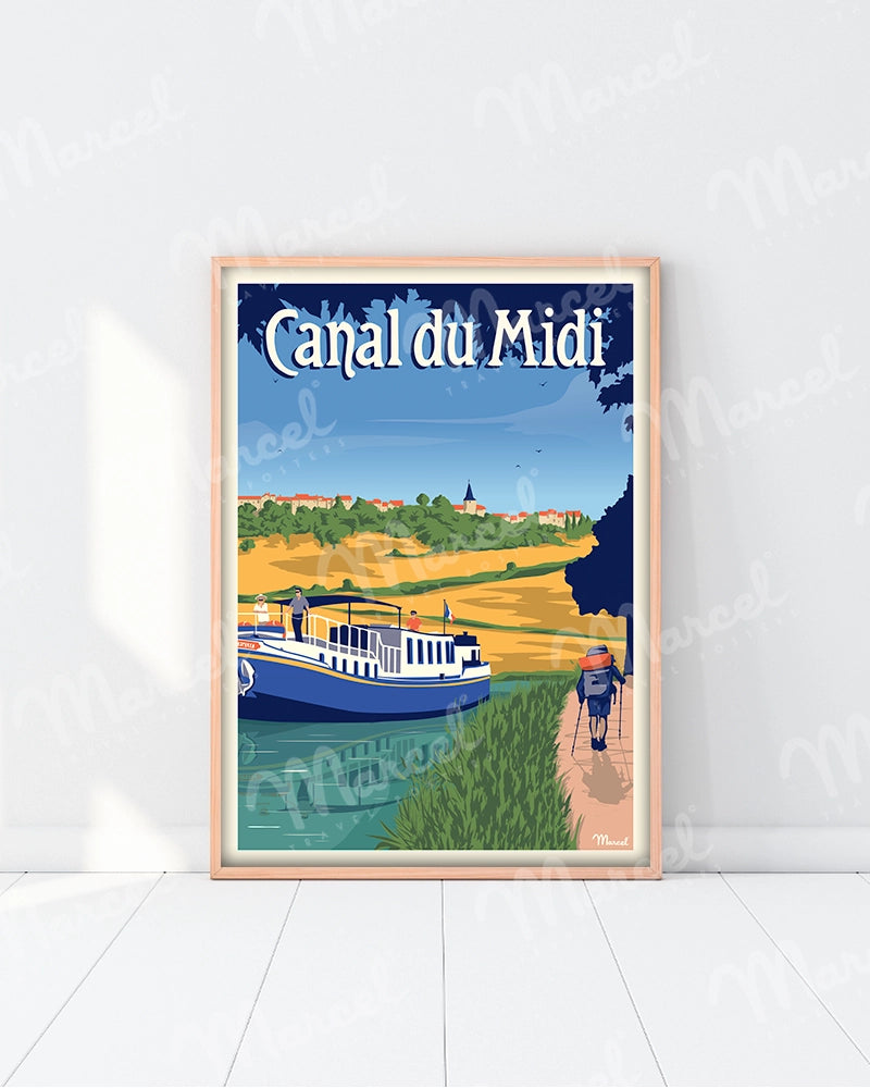 Affiche CANAL DU MIDI "La Randonnée"