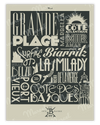Affiche BIARRITZ "Typography"