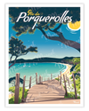 Affiche PORQUEROLLES " Plage Notre Dame "