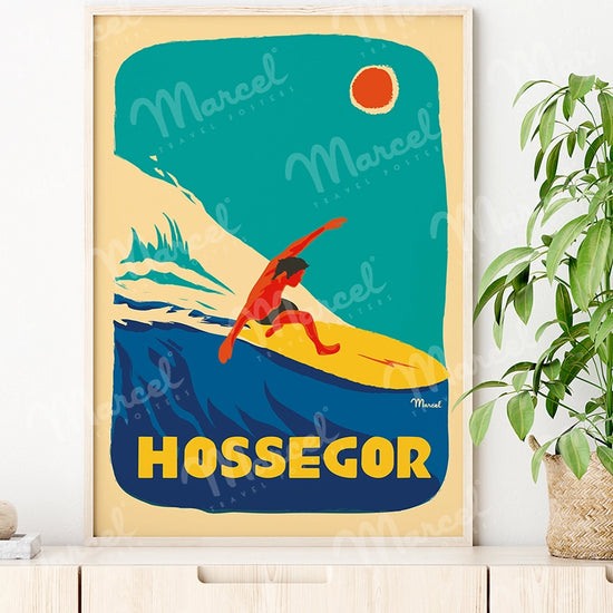 Affiche HOSSEGOR "Surfeur"