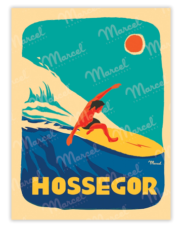 Affiche HOSSEGOR "Surfeur"