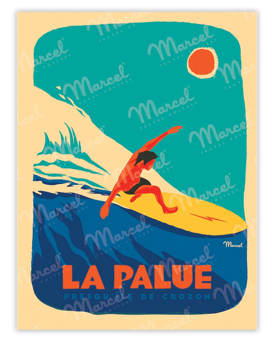Affiche LA PALUE "Surfeur"