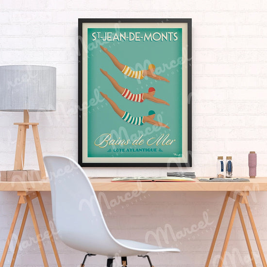 Affiche SAINT JEAN DE MONTS "Bains de Mer"