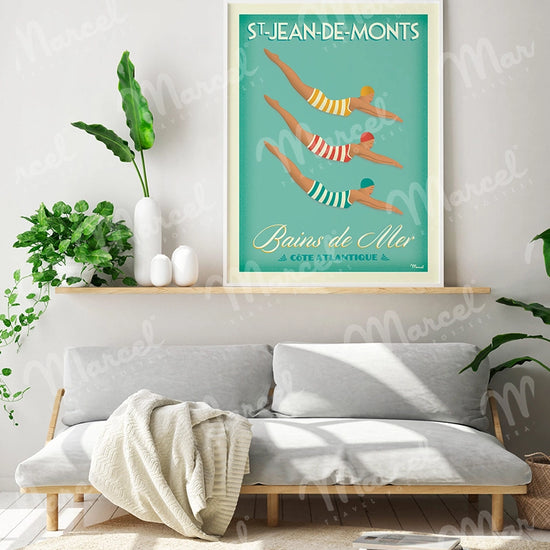 Affiche SAINT JEAN DE MONTS "Bains de Mer"