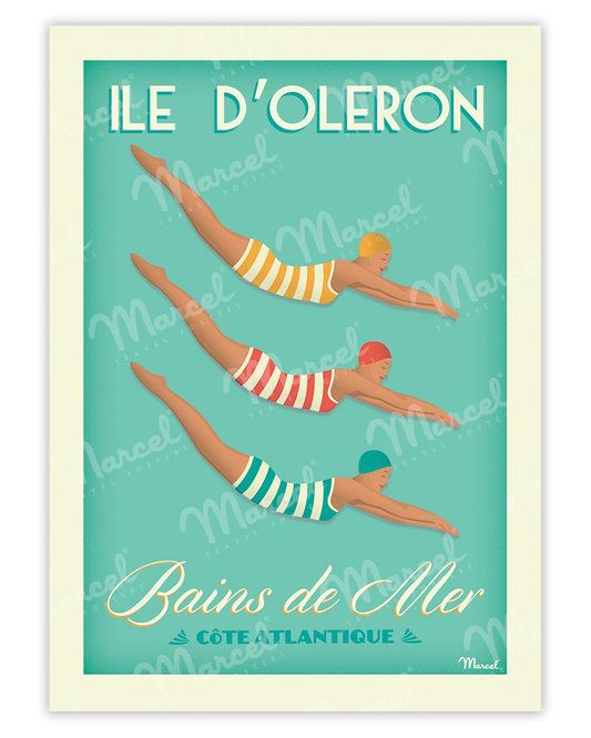 Affiche ILE D’OLERON "Bains de Mer"