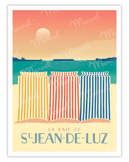 Affiche SAINT-JEAN-DE-LUZ ''Les Tentes''