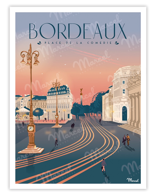 BORDEAUX poster "Place de la Comédie"