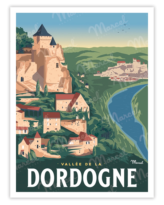 Affiche LA VALLEE DE LA DORDOGNE