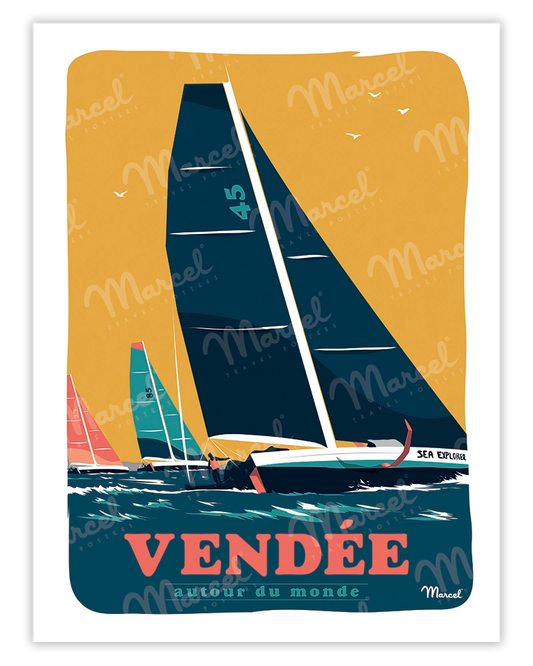Affiche VENDÉE "Autour du Monde"