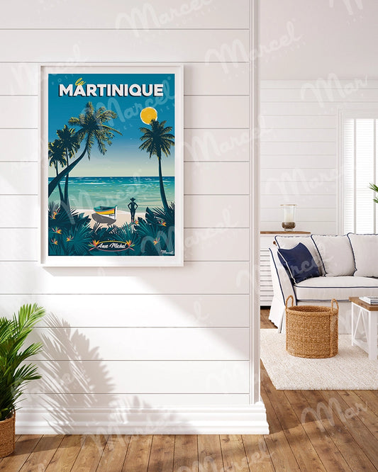 Affiche MARTINIQUE "Anse Michel"