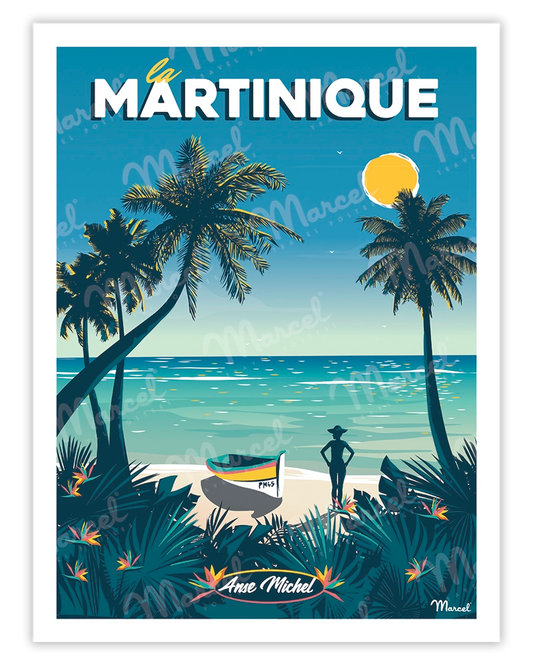 Affiche MARTINIQUE "Anse Michel"