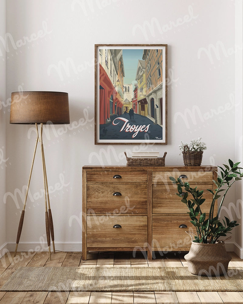 Affiche TROYES "Ruelle des Chats"