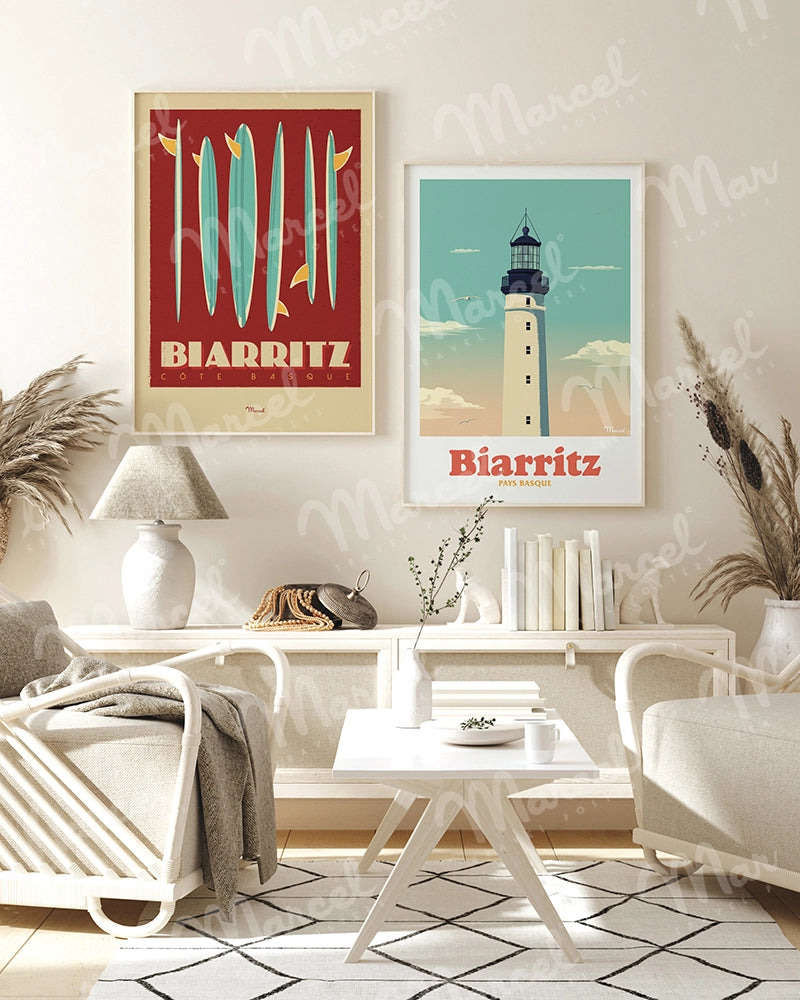 Affiche BIARRITZ "Le Phare"