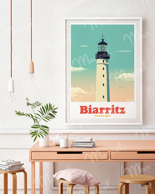Affiche BIARRITZ "Le Phare"
