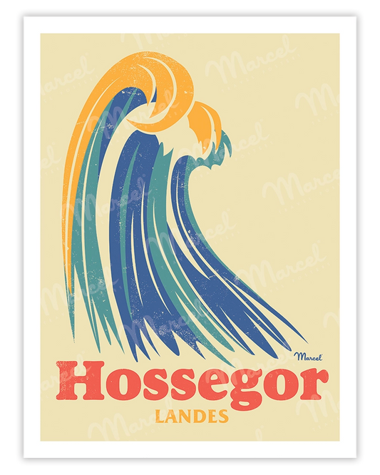 Affiche HOSSEGOR "Big Wave"
