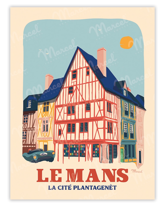 Affiche LE MANS ''Cité Plantagenêt''