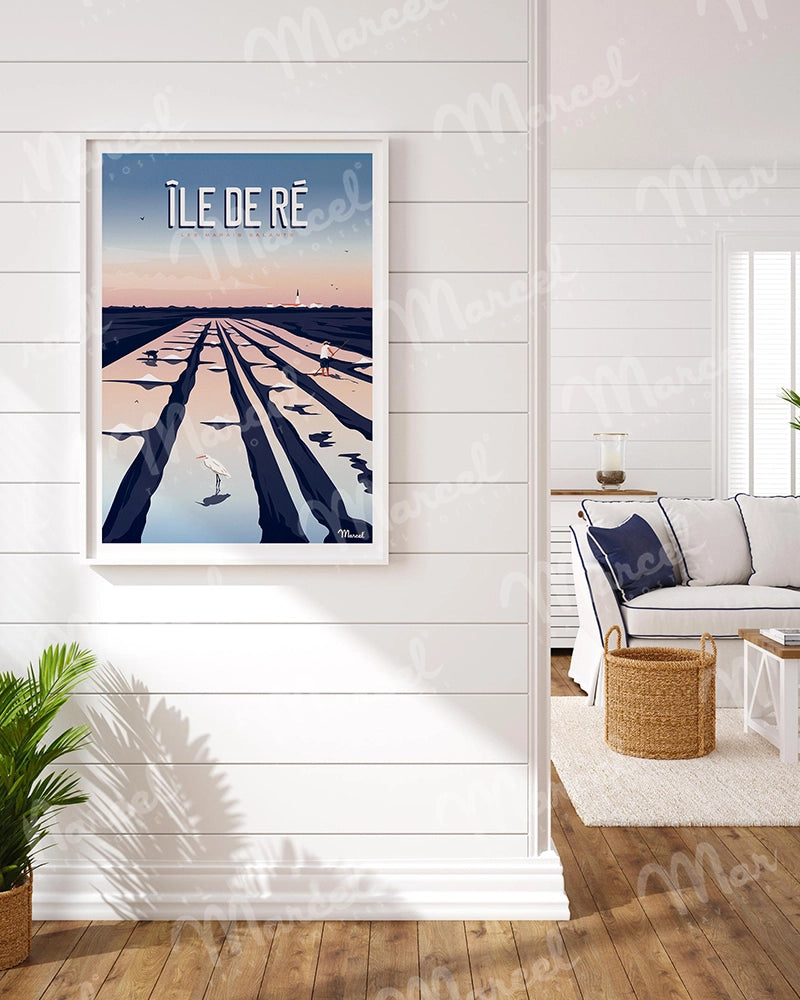 Affiche ILE DE RÉ "Marais Salants"