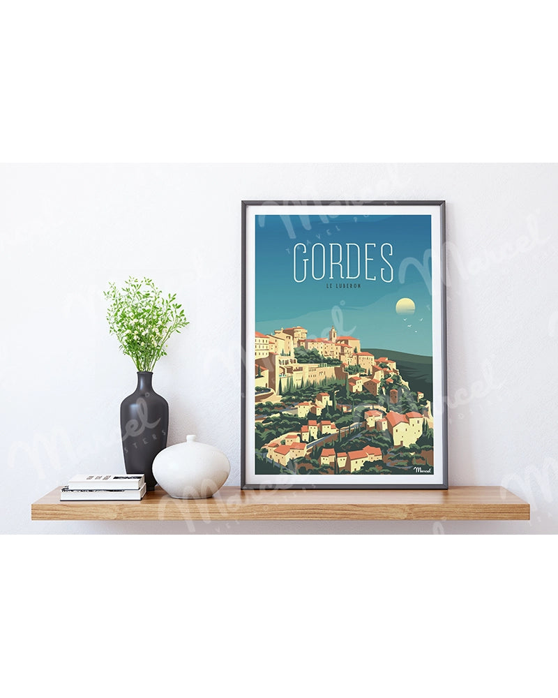 Affiche GORDES "Le Luberon"